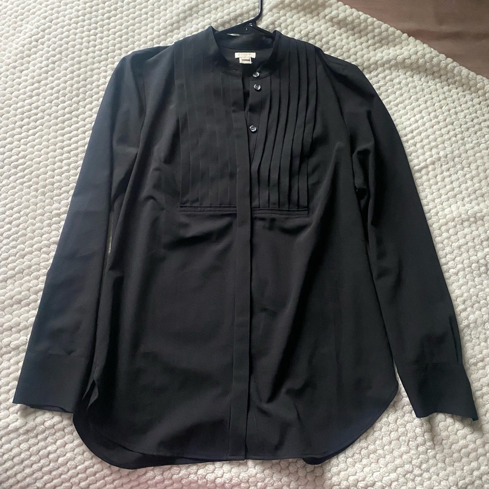 J Crew Black Blouse Top, Size XS
